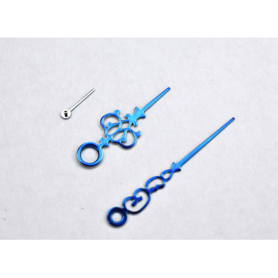 Kapesní ručičky (18, 12,5, 4,5 mm) modrá ocel