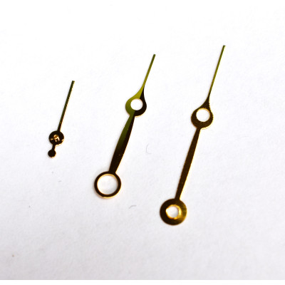 Kapesní ručičky (17,5, 13,5, 6 mm) zlaté