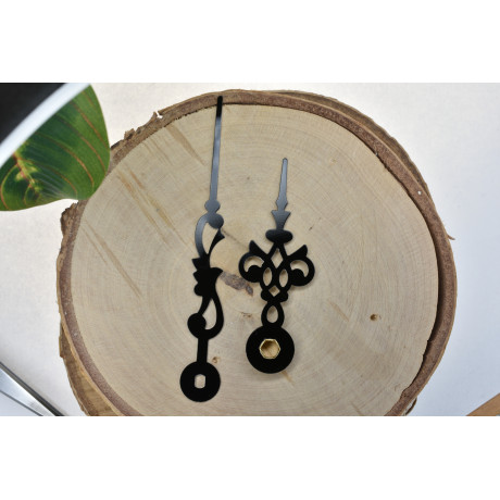 Ručičky na bateriové strojky EF černá 91 mm pár