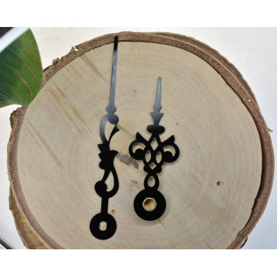 Ručičky na bateriové strojky EF černá 91 mm pár