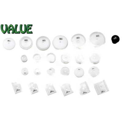 Sada plochých a klenutých raznic