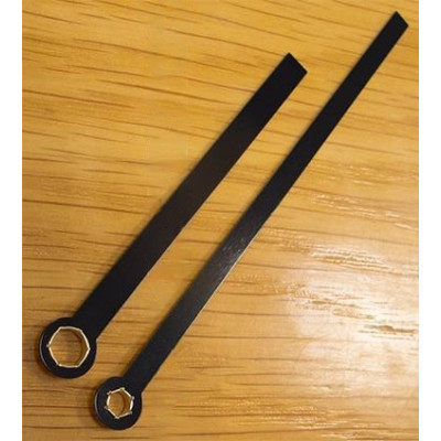 Hodinové ručičky – Non Euro Fitting (NEF) – černé 35 až 166 mm