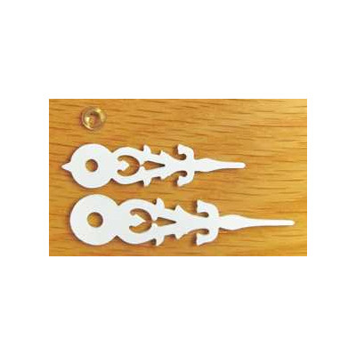 Kukačkové ručičky 33 - 27 mm bílé